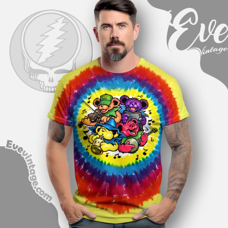 Grateful Dead Bear Jamboree Tie dye Big River Jamboree T Shirt Grateful Dead Bear Jamboree Tie dye Big River Jamboree T Shirt