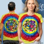 Grateful Dead Bear Jamboree Tie-dye Big River Jamboree Shirt