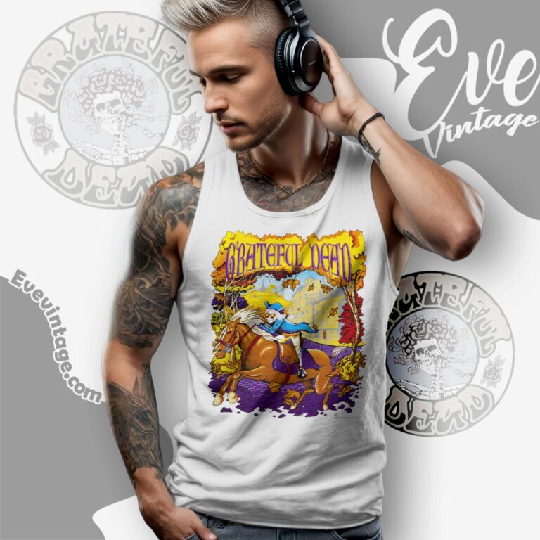Grateful Dead Boston Garden 1993 Shirt Skeleton Paul Revere Tank Top Racerback Grateful Dead Boston Garden 1993 Shirt Skeleton Paul Revere Tank Top Racerback