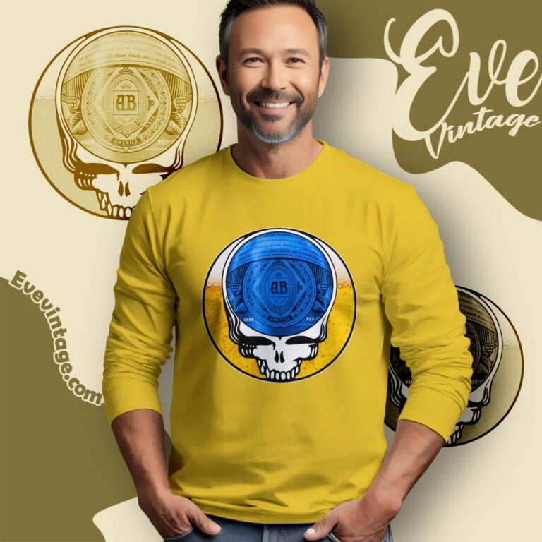 Grateful Dead Bud Light Beer Steal Your Face Shirt Long Sleeve Tee Grateful Dead Bud Light Beer Steal Your Face Shirt Long Sleeve Tee