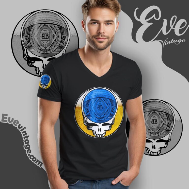 Grateful Dead Bud Light Beer Steal Your Face Shirt V Neck TShirt Grateful Dead Bud Light Beer Steal Your Face Shirt V Neck TShirt