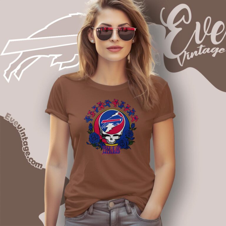 Grateful Dead Buffalo Bills Roses Dancing Bears Shirt Women T Shirt Grateful Dead Buffalo Bills Roses Dancing Bears Shirt Women T Shirt