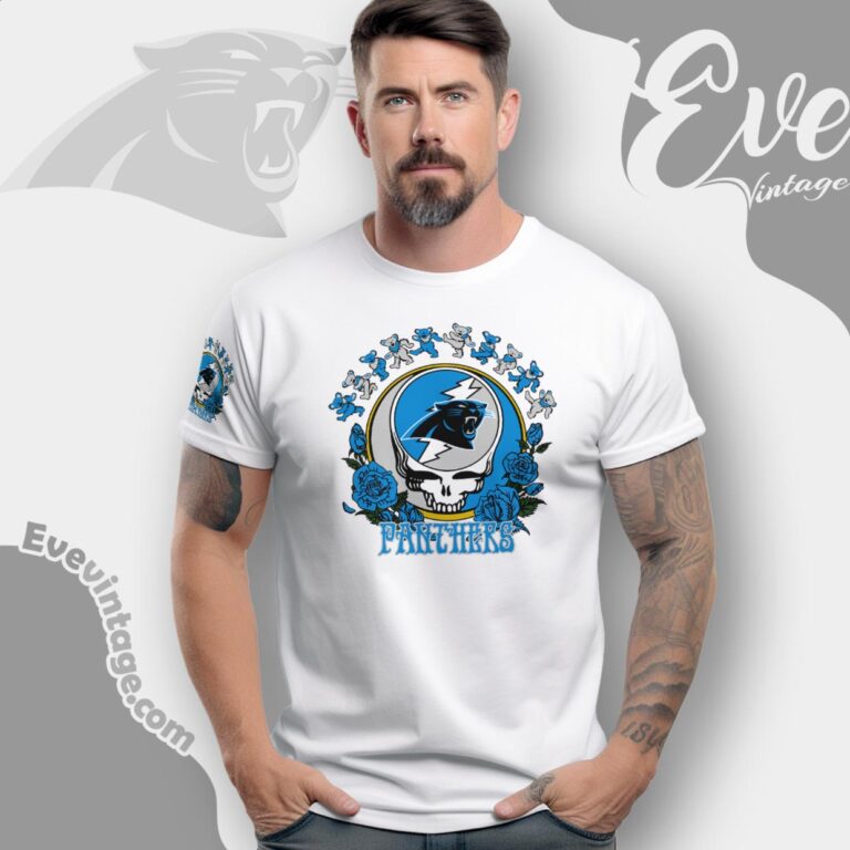 Grateful Dead Carolina Panthers Roses Dancing Bears Shirt T Shirt Grateful Dead Carolina Panthers Roses Dancing Bears Shirt T Shirt