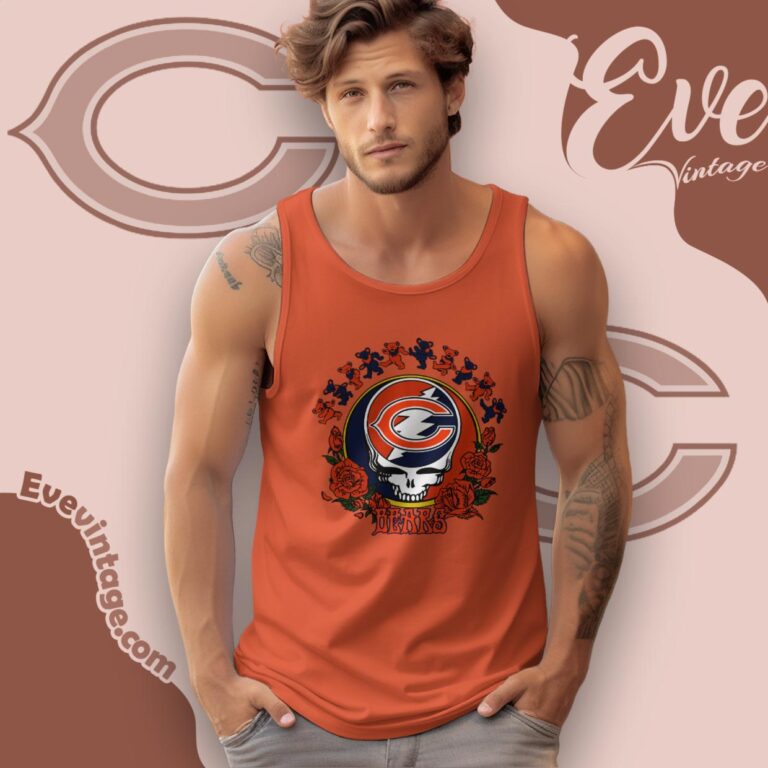 Grateful Dead Chicago Bears Roses Dancing Bears Shirt Tank Top Racerback Grateful Dead Chicago Bears Roses Dancing Bears Shirt Tank Top Racerback