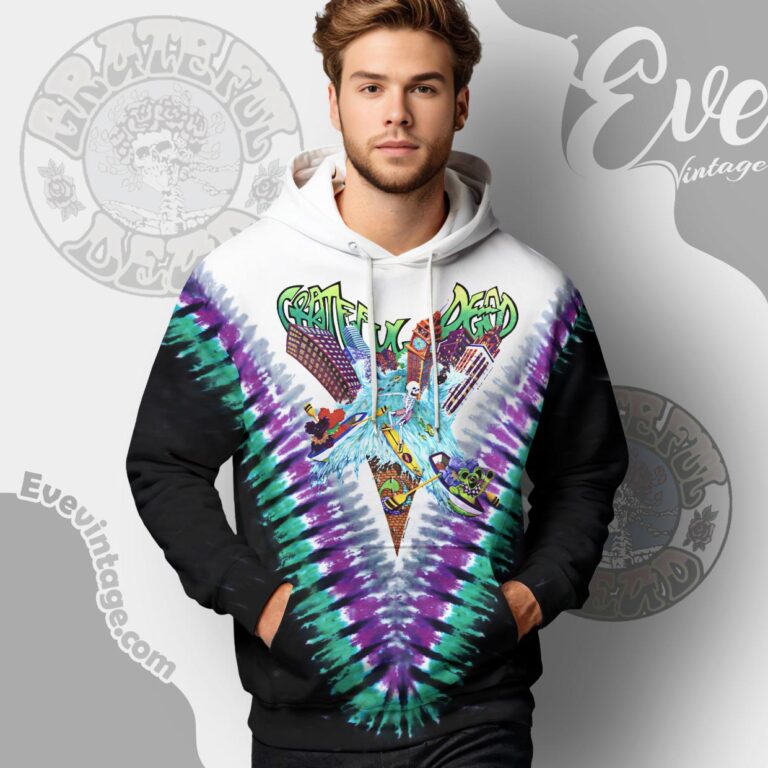 Grateful Dead Chicago Soldier Field 1992 Tie dye Wake Of The Flood Hoodie Grateful Dead Chicago Soldier Field 1992 Tie dye Wake Of The Flood Hoodie