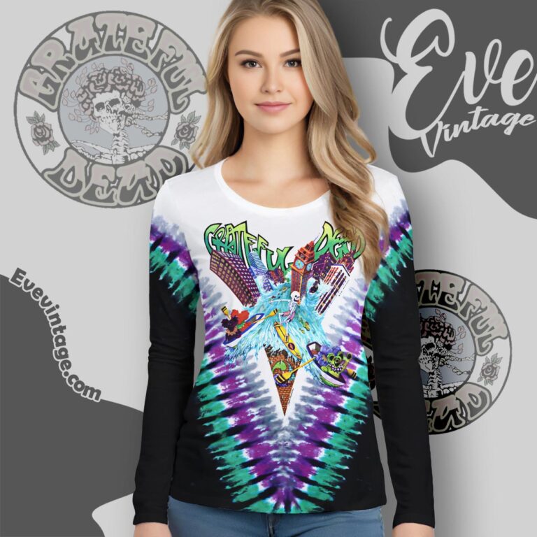 Grateful Dead Chicago Soldier Field 1992 Tie dye Wake Of The Flood Long Sleeve Grateful Dead Chicago Soldier Field 1992 Tie dye Wake Of The Flood Long Sleeve