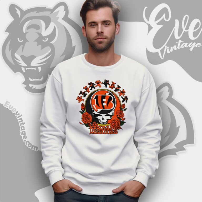Grateful Dead Cincinnati Bengals Roses Dancing Bears Shirt Sweatshirt Grateful Dead Cincinnati Bengals Roses Dancing Bears Shirt Sweatshirt