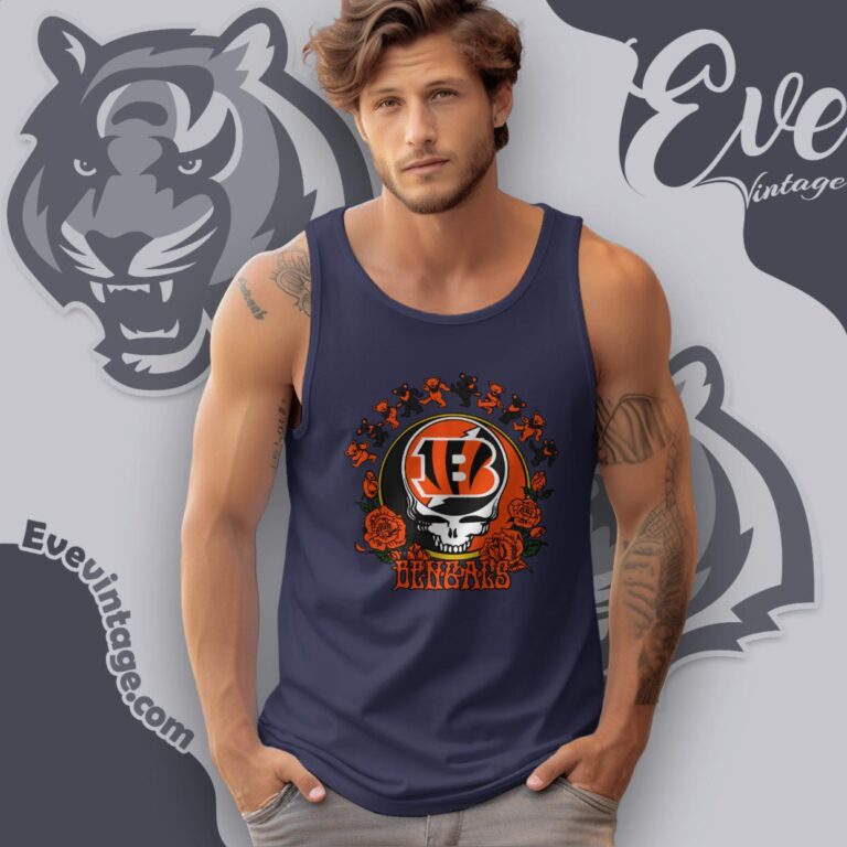 Grateful Dead Cincinnati Bengals Roses Dancing Bears Shirt Tank Top Racerback Grateful Dead Cincinnati Bengals Roses Dancing Bears Shirt Tank Top Racerback