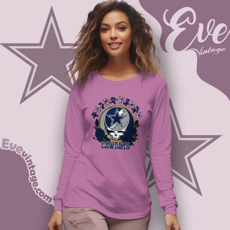 Grateful Dead Dallas Cowboys Roses Dancing Bears Shirt Long Sleeve Tee Grateful Dead Dallas Cowboys Roses Dancing Bears Shirt Long Sleeve Tee