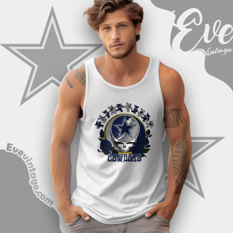 Grateful Dead Dallas Cowboys Roses Dancing Bears Shirt Tank Top Racerback Grateful Dead Dallas Cowboys Roses Dancing Bears Shirt Tank Top Racerback