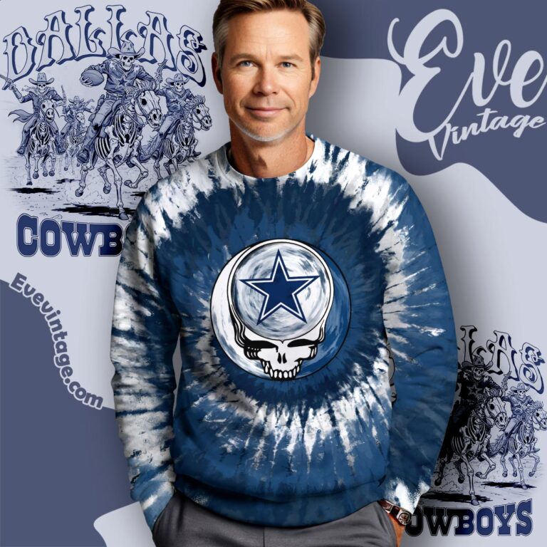 Grateful Dead Dallas Cowboys Stealie Tie dye Shirt Sweatshirt Grateful Dead Dallas Cowboys Stealie Tie dye Shirt Sweatshirt