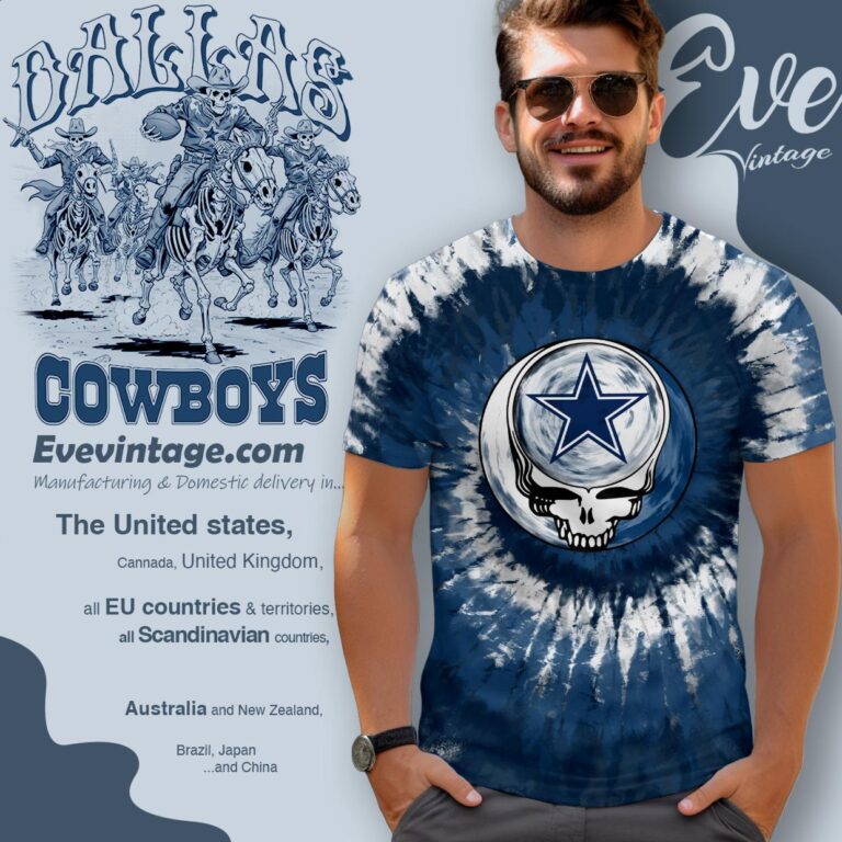 Grateful Dead Dallas Cowboys Stealie Tie-dye Shirt T shirt Grateful Dead Dallas Cowboys Stealie Tie-dye Shirt T shirt