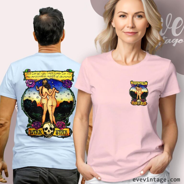 Grateful Dead Dark Star Song Shirt Summer Tour 1992 Woment T shirt Grateful Dead Dark Star Song Shirt Summer Tour 1992 Woment T shirt
