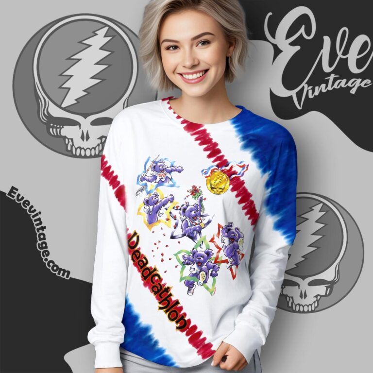 Grateful Dead Deadcathalon Olympics 1996 Tie dye Long Sleeve Tee Grateful Dead Deadcathalon Olympics 1996 Tie dye Long Sleeve Tee