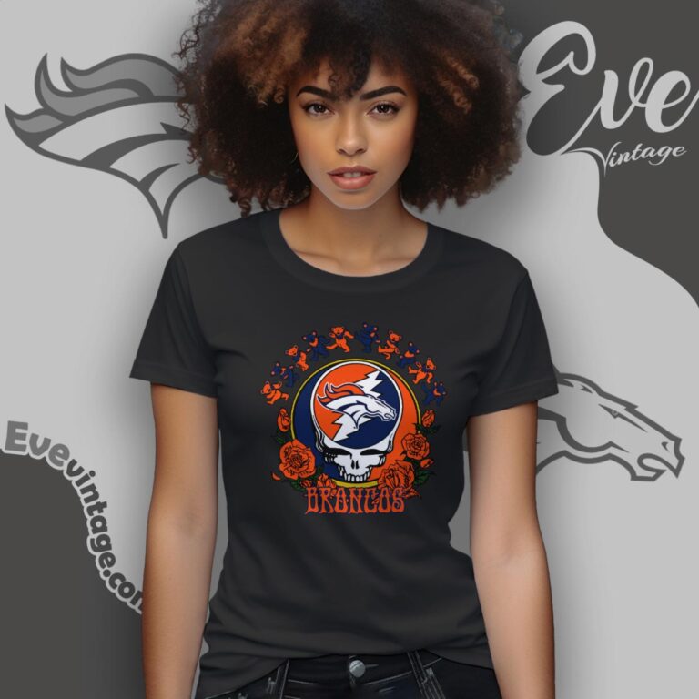 Grateful Dead Denver Broncos Roses Dancing Bears Shirt Women T Shirt Grateful Dead Denver Broncos Roses Dancing Bears Shirt Women T Shirt