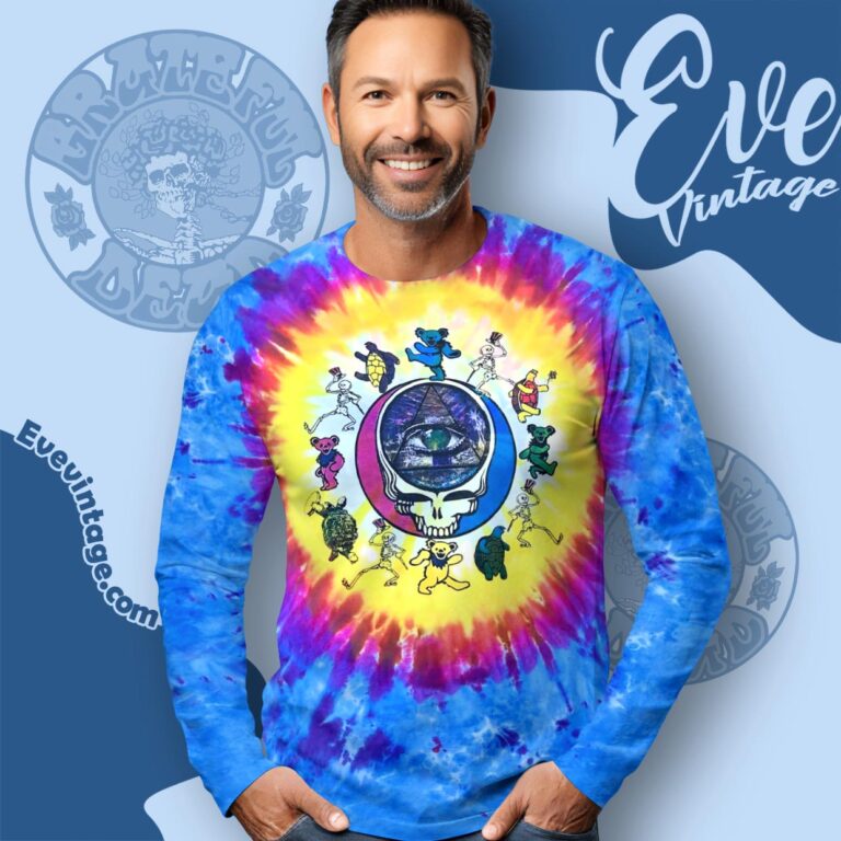 Grateful Dead Denver Oakland La 1994 Tour Tie dye Long Sleeve Tee Grateful Dead Denver Oakland La 1994 Tour Tie dye Long Sleeve Tee