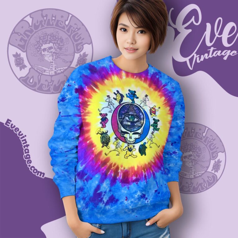 Grateful Dead Denver Oakland La 1994 Tour Tie dye Sweatshirt Grateful Dead Denver Oakland La 1994 Tour Tie dye Sweatshirt