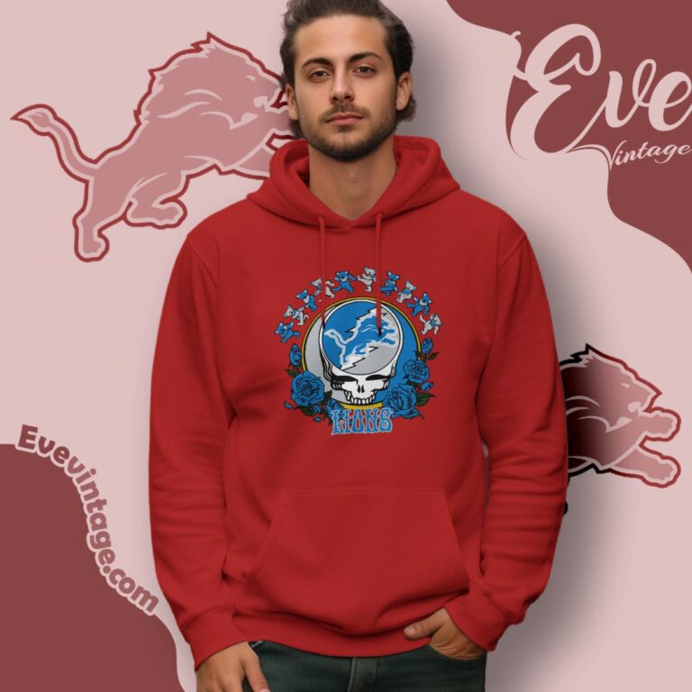 Grateful Dead Detroit Lions Roses Dancing Bears Shirt Hoodie Grateful Dead Detroit Lions Roses Dancing Bears Shirt Hoodie