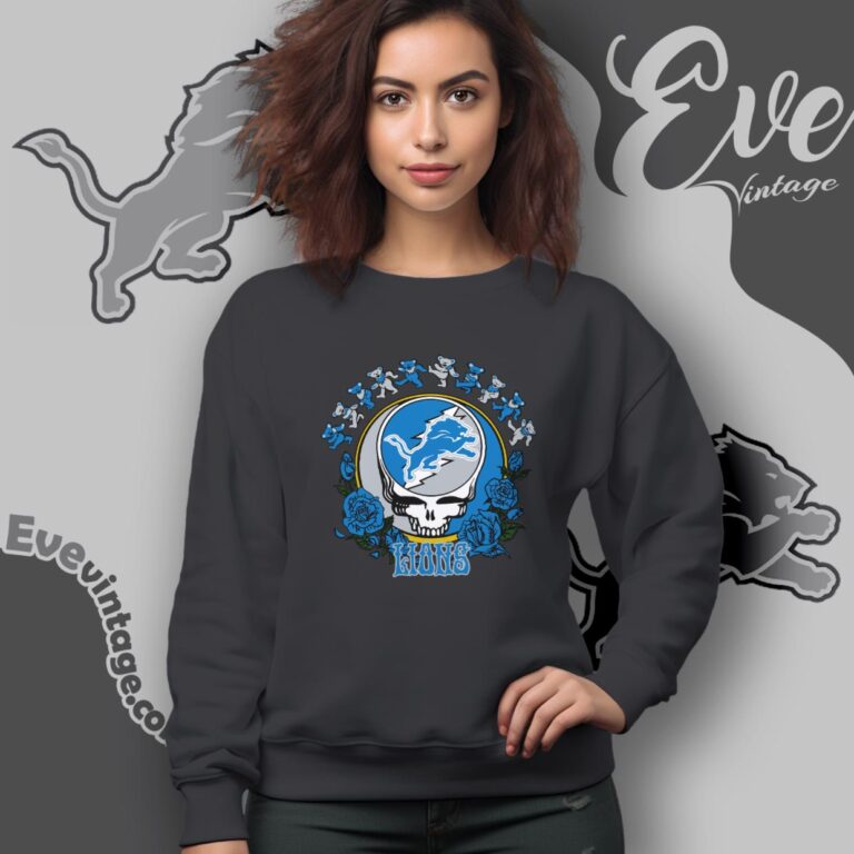 Grateful Dead Detroit Lions Roses Dancing Bears Shirt Sweatshirt Grateful Dead Detroit Lions Roses Dancing Bears Shirt Sweatshirt