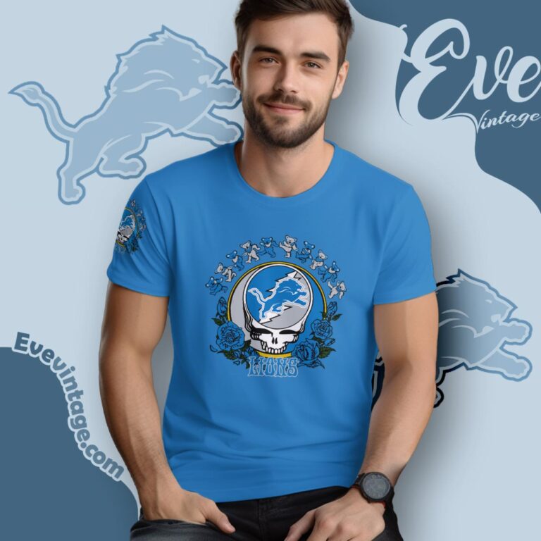 Grateful Dead Detroit Lions Roses Dancing Bears Shirt T Shirt Grateful Dead Detroit Lions Roses Dancing Bears Shirt T Shirt