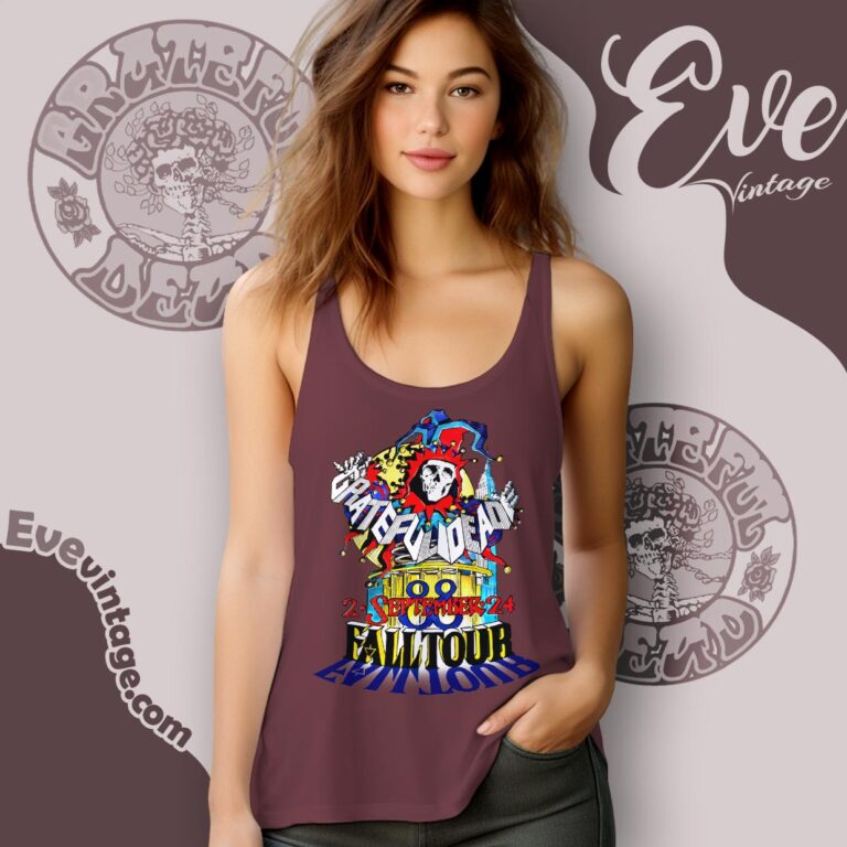 Grateful Dead Fall Tour 1988 Shirt Tank Top Racerback Grateful Dead Fall Tour 1988 Shirt Tank Top Racerback