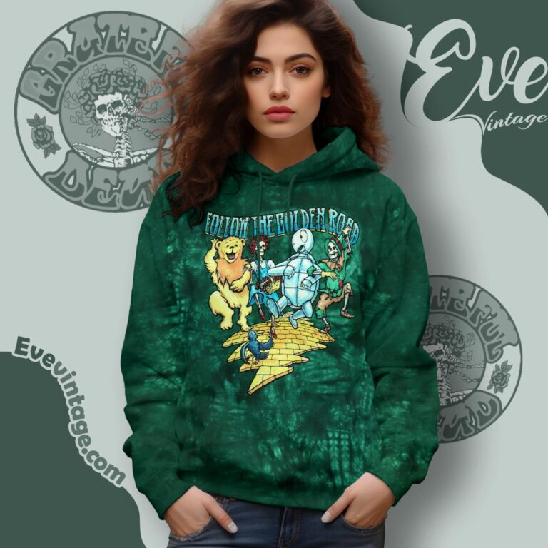 Grateful Dead Fall Tour 1994 Follow The Golden Road Tie dye Hoodie Grateful Dead Fall Tour 1994 Follow The Golden Road Tie dye Hoodie