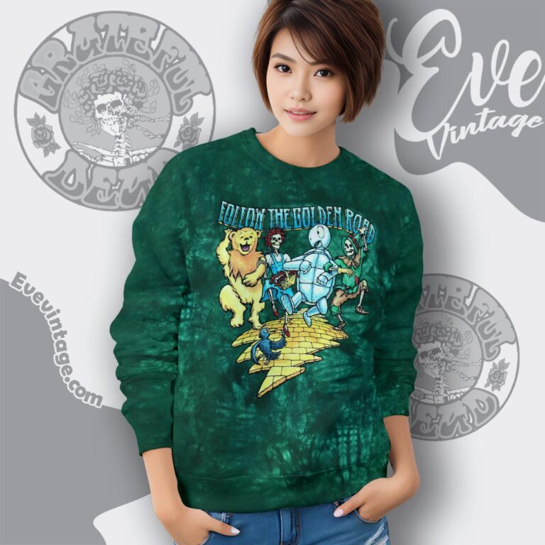 Grateful Dead Fall Tour 1994 Follow The Golden Road Tie dye Sweatshirt Grateful Dead Fall Tour 1994 Follow The Golden Road Tie dye Sweatshirt