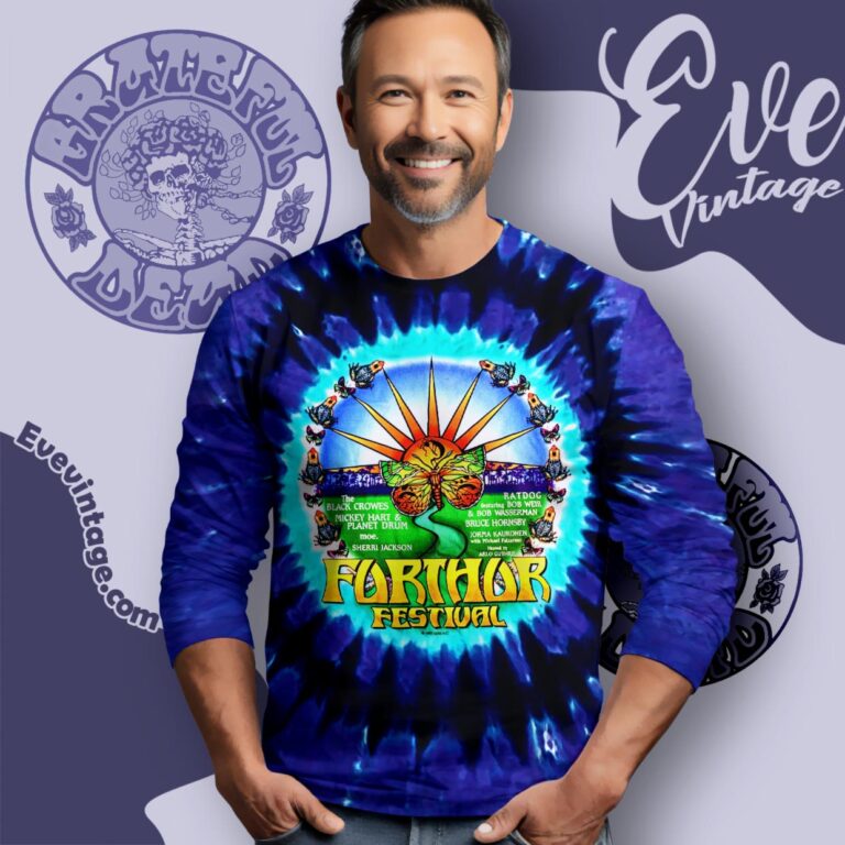 Grateful Dead Furthur Festival 1997 Tie dye Shirt Long Sleeve Tee Grateful Dead Furthur Festival 1997 Tie dye Shirt Long Sleeve Tee