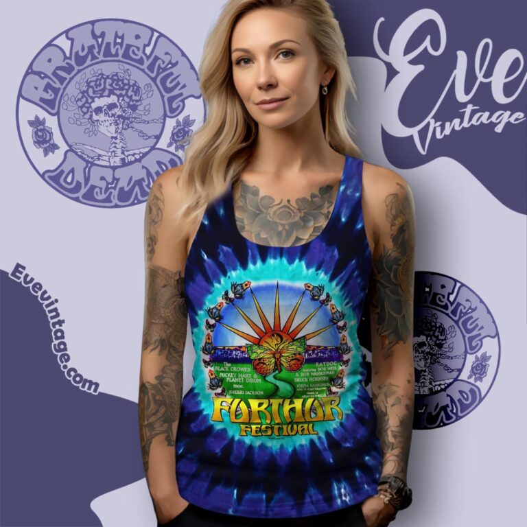 Grateful Dead Furthur Festival 1997 Tie dye Shirt Tank Top Racerback Grateful Dead Furthur Festival 1997 Tie dye Shirt Tank Top Racerback