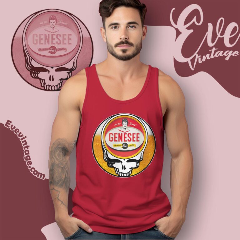 Grateful Dead Genesee Beer Steal Your Face Shirt Tank Top Racerback Grateful Dead Genesee Beer Steal Your Face Shirt Tank Top Racerback