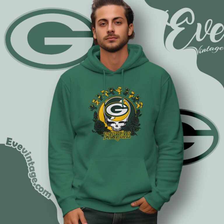 Grateful Dead Green Bay Packers Roses Dancing Bears Shirt Hoodie Grateful Dead Green Bay Packers Roses Dancing Bears Shirt Hoodie