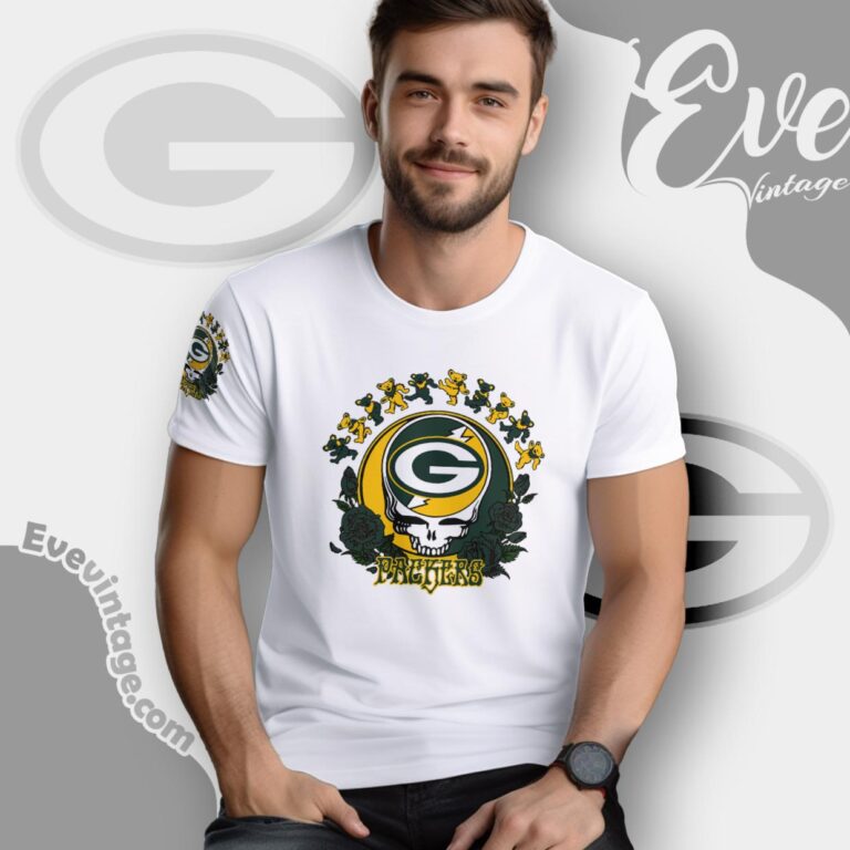 Grateful Dead Green Bay Packers Roses Dancing Bears Shirt T Shirt Grateful Dead Green Bay Packers Roses Dancing Bears Shirt T Shirt