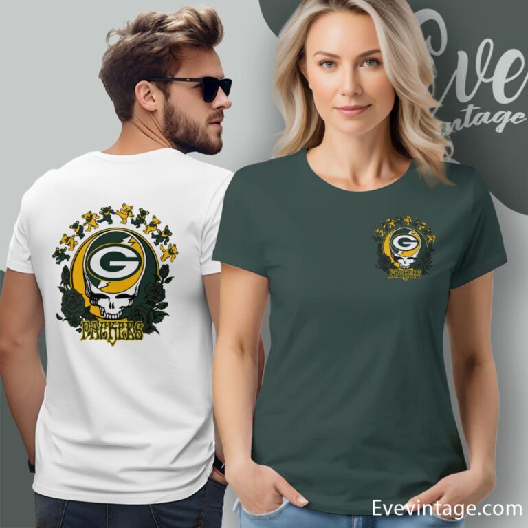 Grateful Dead Green Bay Packers Roses Dancing Bears Shirt Women T Shirt Grateful Dead Green Bay Packers Roses Dancing Bears Shirt Women T Shirt