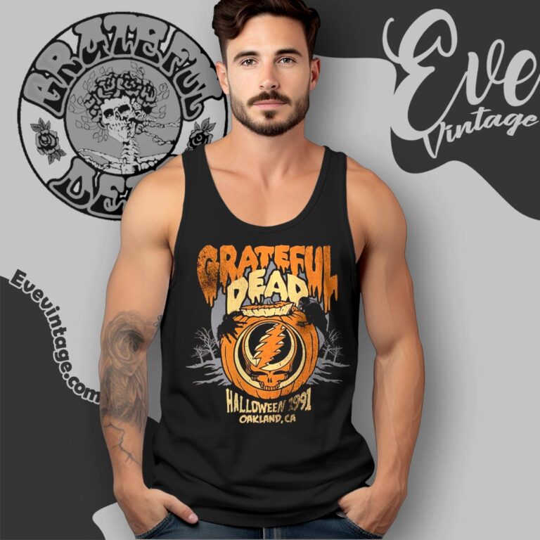 Grateful Dead Halloween 1991 Oakland Coliseum Arena Tank Top Racerback Grateful Dead Halloween 1991 Oakland Coliseum Arena Tank Top Racerback