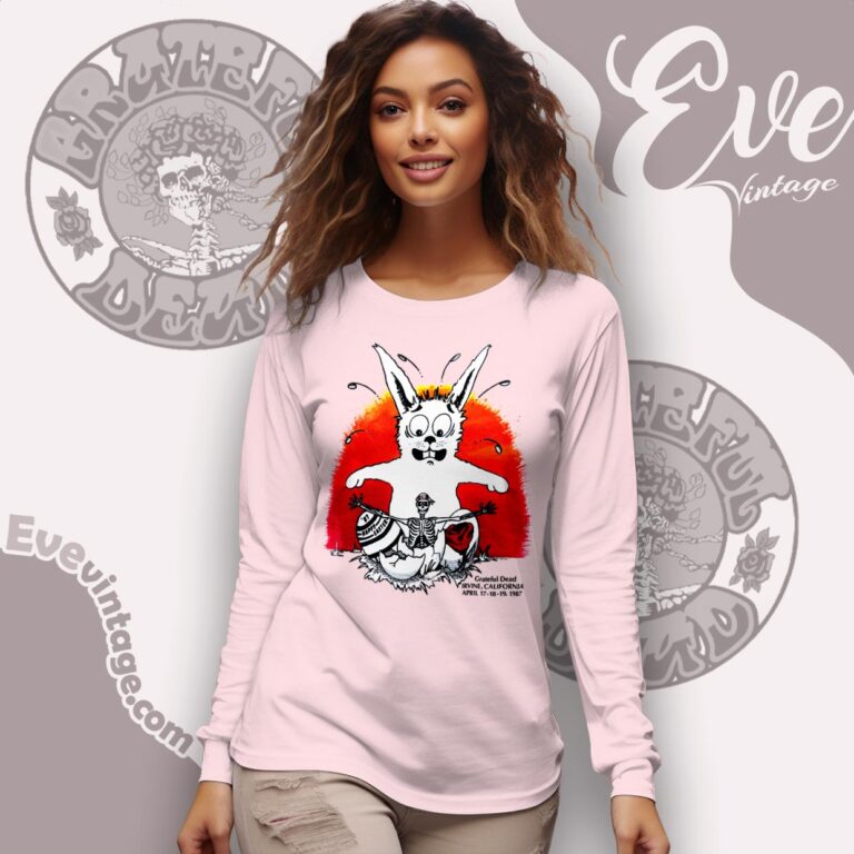 Grateful Dead Happy Easter 1987 Shirt Irvine Meadows Amphitheatre Long Sleeve Tee Grateful Dead Happy Easter 1987 Shirt Irvine Meadows Amphitheatre Long Sleeve Tee
