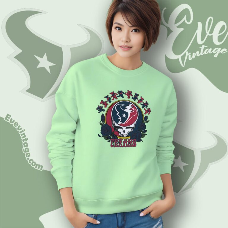 Grateful Dead Houston Texans Roses Dancing Bears Shirt Sweatshirt Grateful Dead Houston Texans Roses Dancing Bears Shirt Sweatshirt