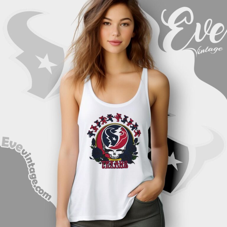 Grateful Dead Houston Texans Roses Dancing Bears Shirt Tank Top Racerback Grateful Dead Houston Texans Roses Dancing Bears Shirt Tank Top Racerback