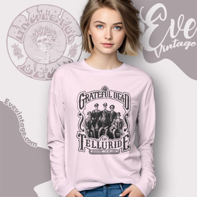 Grateful Dead In Telluride Summer 1987 Shirt Long Sleeve Tee Grateful Dead In Telluride Summer 1987 Shirt Long Sleeve Tee