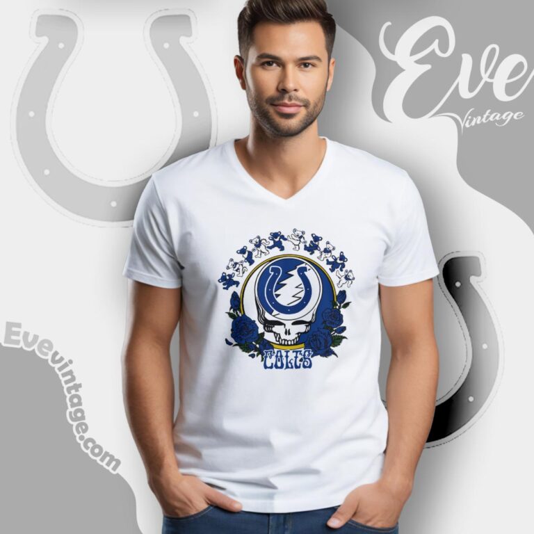 Grateful Dead Indianapolis Colts Roses Dancing Bears Shirt V Neck TShirt Grateful Dead Indianapolis Colts Roses Dancing Bears Shirt V Neck TShirt