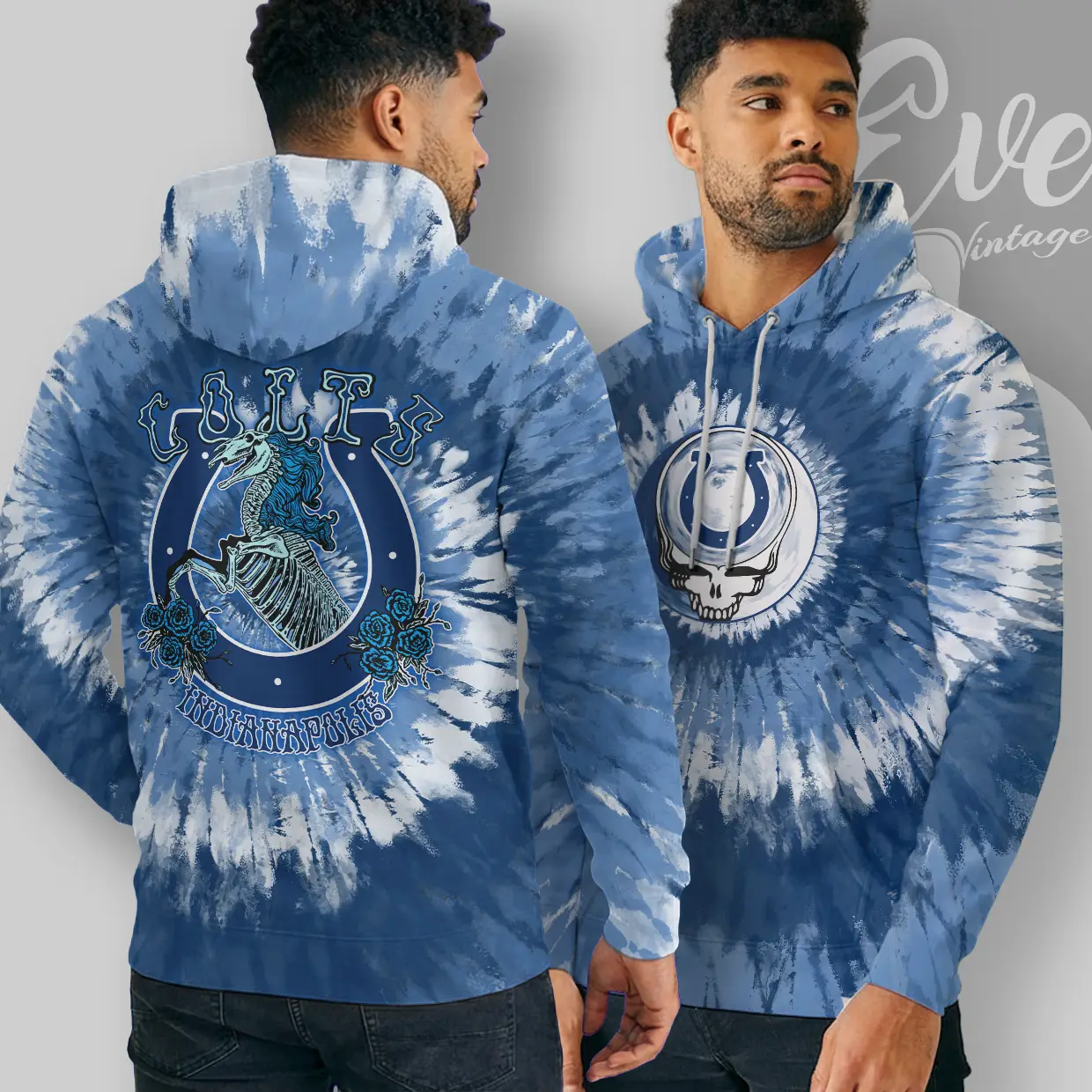 Grateful Dead Indianapolis Colts Stealie Tie Dye Hoodie Grateful Dead Indianapolis Colts Stealie Tie Dye Hoodie