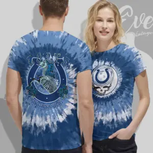 Grateful Dead Indianapolis Colts Stealie Tie Dye Women T shirt