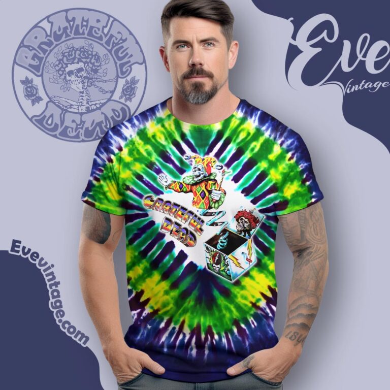 1993 Grateful Dead Jack In The Box Tie dye April Fool's Day T shirt 1993 Grateful Dead Jack In The Box Tie dye April Fool's Day T shirt