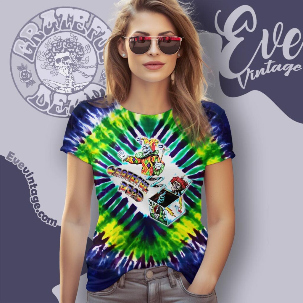 1993 Grateful Dead Jack In The Box Tie-dye April Fool’s day Shirt