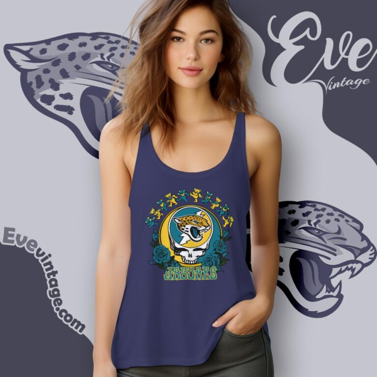 Grateful Dead Jacksonville Jaguars Roses Dancing Bears Shirt Tank Top Racerback Grateful Dead Jacksonville Jaguars Roses Dancing Bears Shirt Tank Top Racerback