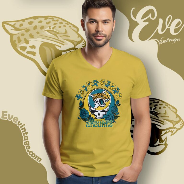 Grateful Dead Jacksonville Jaguars Roses Dancing Bears Shirt V Neck TShirt Grateful Dead Jacksonville Jaguars Roses Dancing Bears Shirt V Neck TShirt