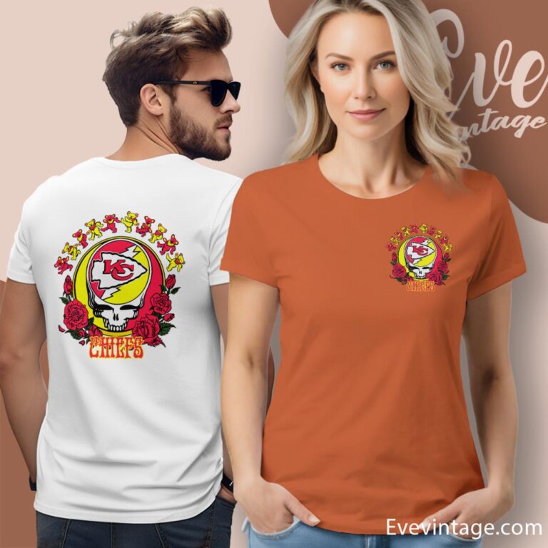 Grateful Dead Kansas City Chiefs Roses Dancing Bears Shirt Women T Shirt Grateful Dead Kansas City Chiefs Roses Dancing Bears Shirt Women T Shirt