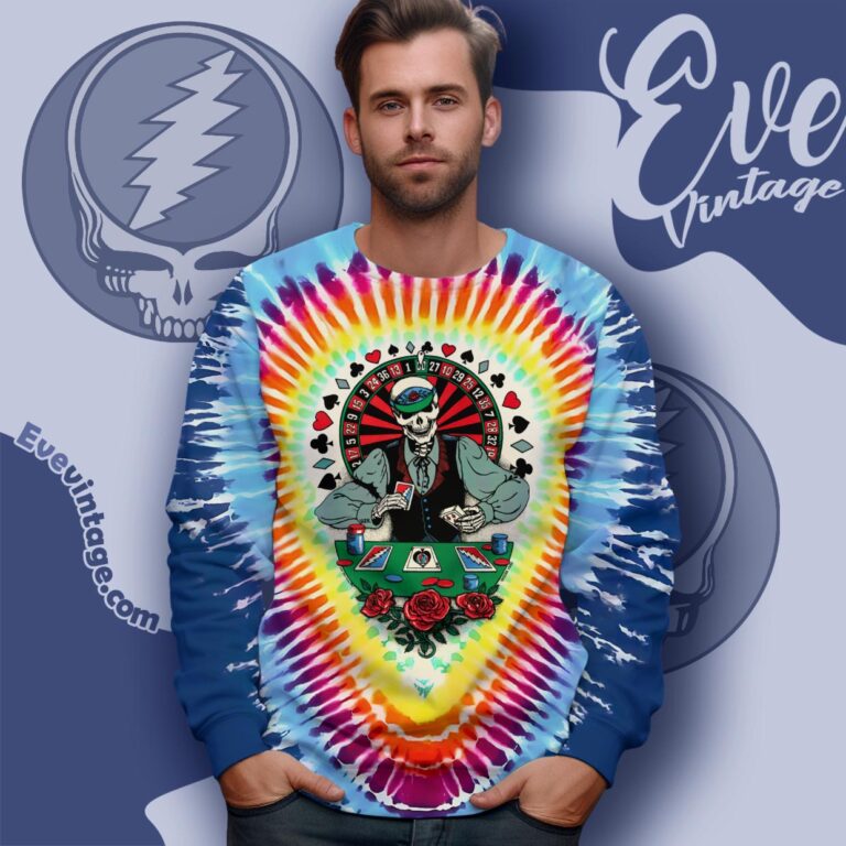 Grateful Dead Las Vegas 1991 Casino Tie dye Sweatshirt Grateful Dead Las Vegas 1991 Casino Tie dye Sweatshirt