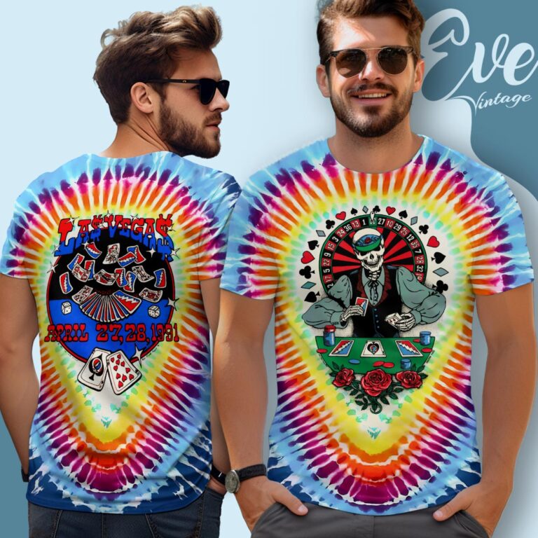 Grateful Dead Las Vegas 1991 Casino Tie dye T shirt Grateful Dead Las Vegas 1991 Casino Tie dye T shirt
