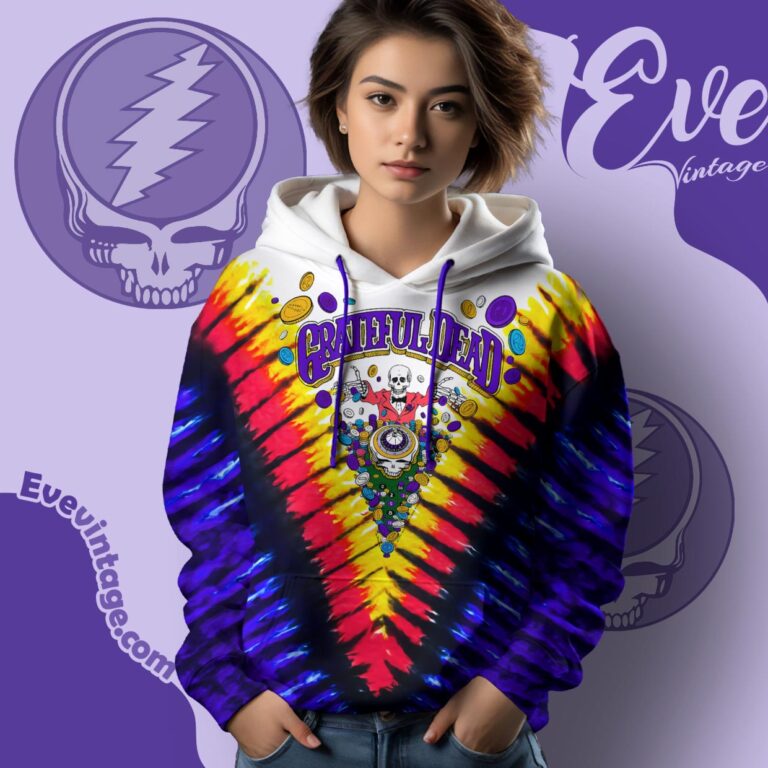 Grateful Dead Las Vegas 1992 Sam Boyd Silver Bowl Tie dye Hoodie Grateful Dead Las Vegas 1992 Sam Boyd Silver Bowl Tie dye Hoodie