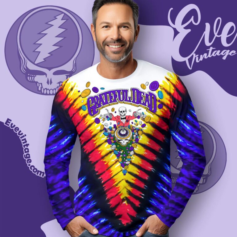 Grateful Dead Las Vegas 1992 Sam Boyd Silver Bowl Tie dye Long Sleeve Tee Grateful Dead Las Vegas 1992 Sam Boyd Silver Bowl Tie dye Long Sleeve Tee